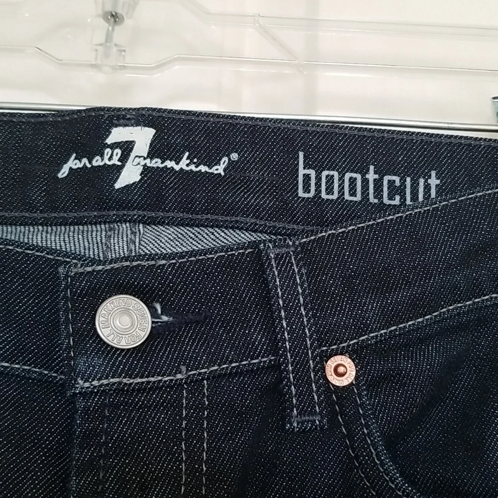 NWOT 7 For All Mankind Dark Navy Men's Bootcut Jeans - Picture 2 of 6